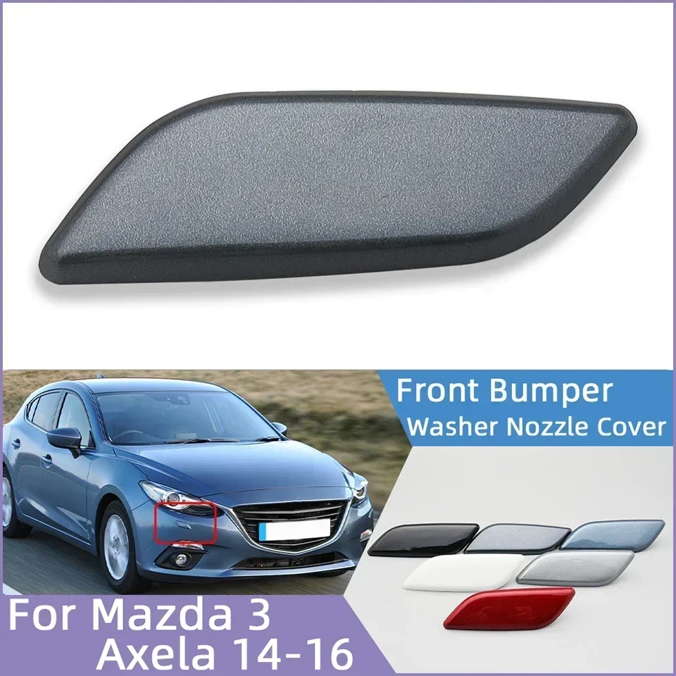 Auto Part Headlight Washer Nozzle Sparyer Cover Cap For Mazda 3 Axela 2014 2015 Front Bumper Headlamp Cleaner Jet Lid Trim