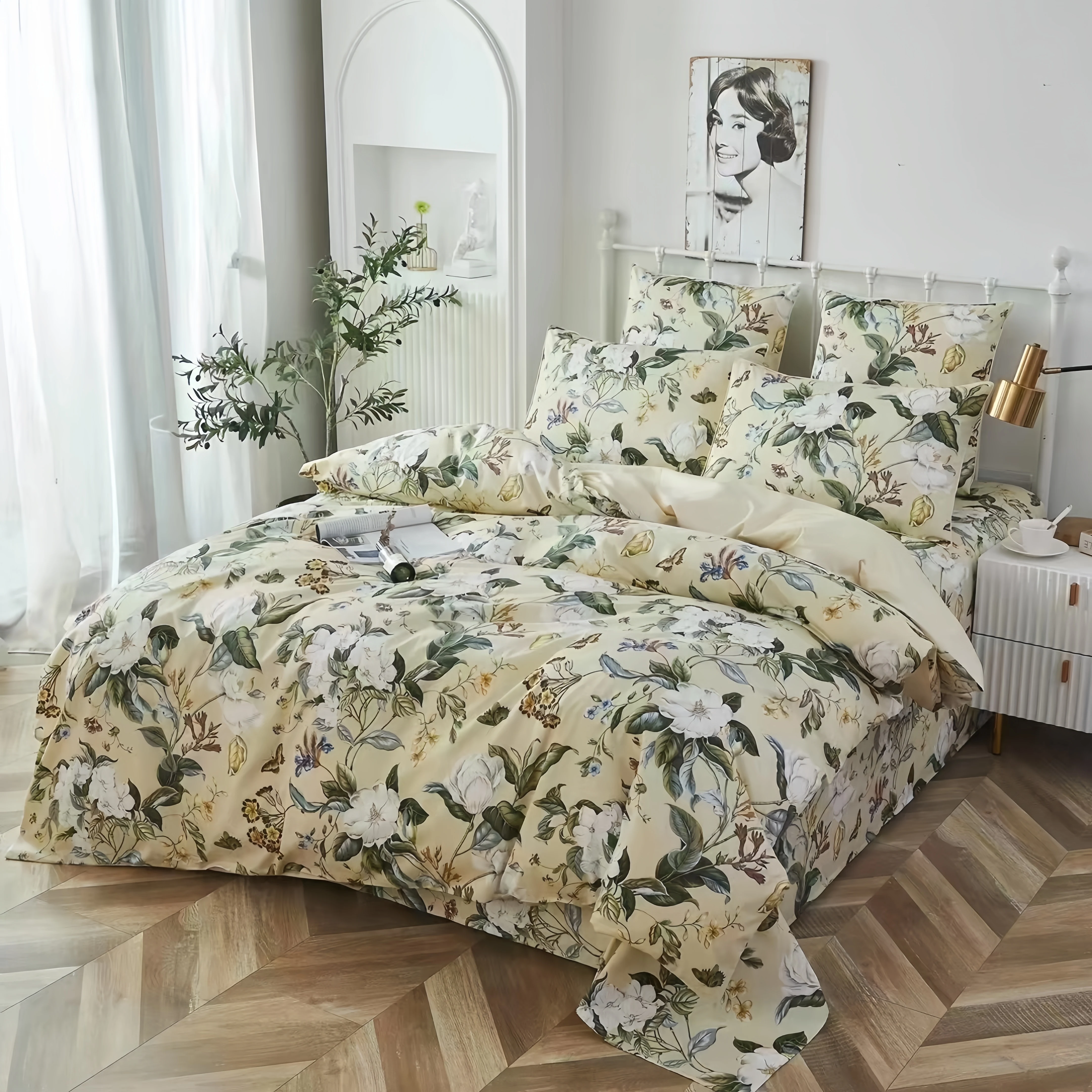 BlueClans Set Copripiumino In Cotone Egiziano 800 Fili - 3 Pezzi - Grigio Scuro - Con Federe E Lacci Angolari - 6