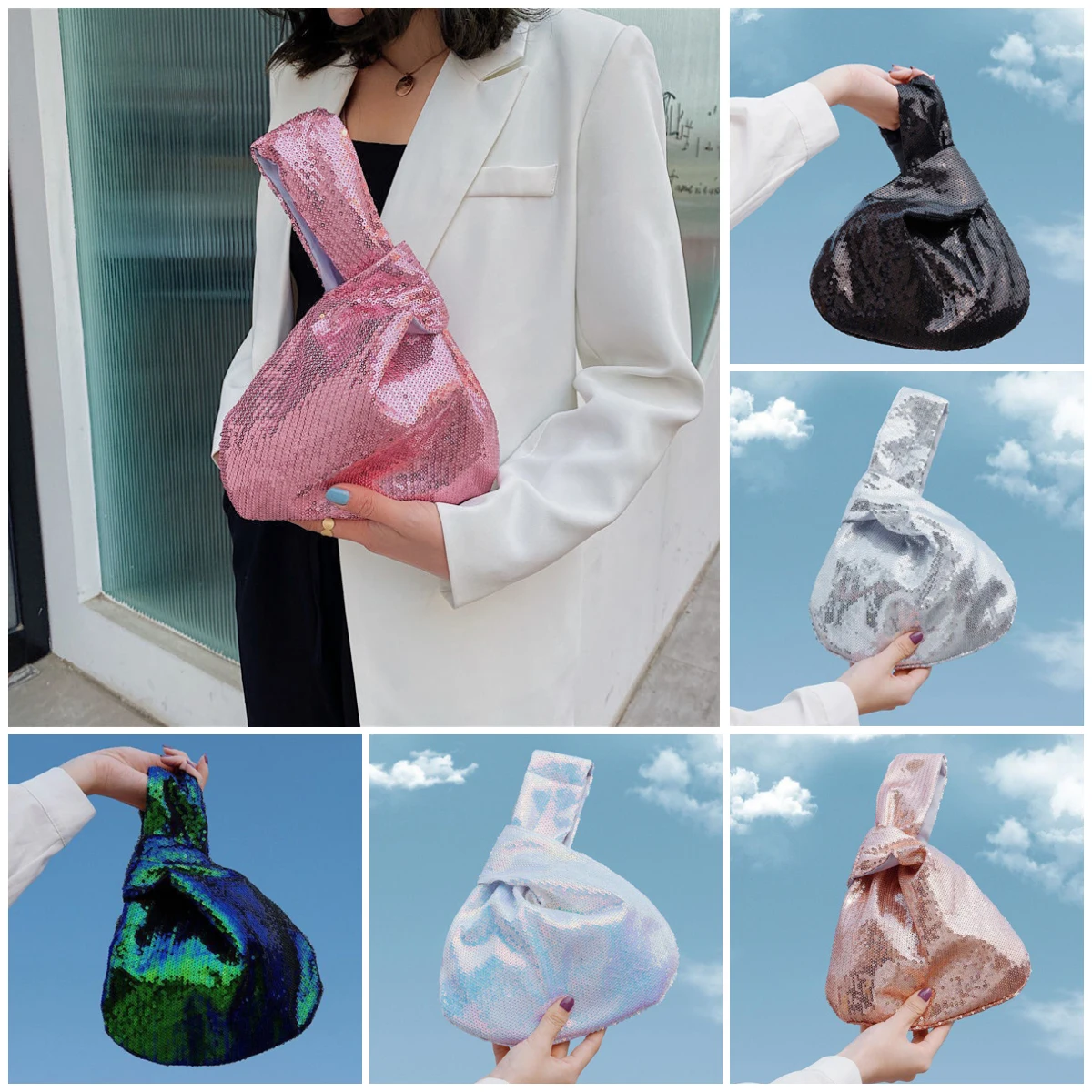 Sequin Shopper Bag Reversible Sequin Mermaid Shopper Bag Tote Beach Travel  Bag | eBay