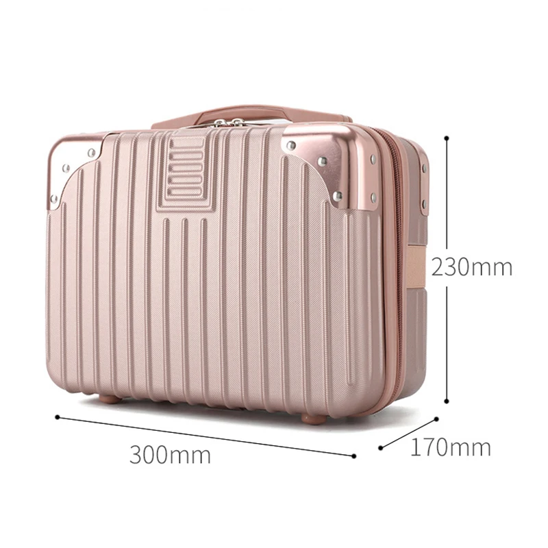14 inch Mini Luggage Cosmetic Box Hand Waterproof Luggage Organizer Makeup Case Travel Suitcase Light Boarding Case Kids Luggage