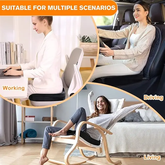 Coussin de siège en mousse à mémoire de forme pour le bureau à domicile Coccyx chaise orthopédique coussin de massage coussin de siège en mousse à mémoire de forme pour le bureau à domicile Coccyx Ort 4
