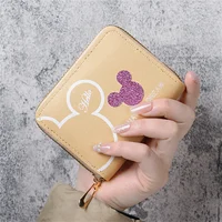 Portefeuille court de dessin animé japonais et coréen pour femme, mini porte-monnaie portable de grande capacité avec fermeture éclair pour étudiante, nouvelle collection 2024 2