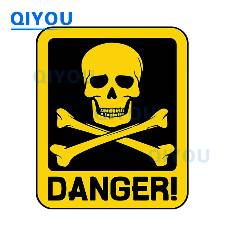 

Personalized Body Decoration Danger Sign with Skull Symbol Car Stickers for Die-cut PVC Decal Used for Car Body Windshield