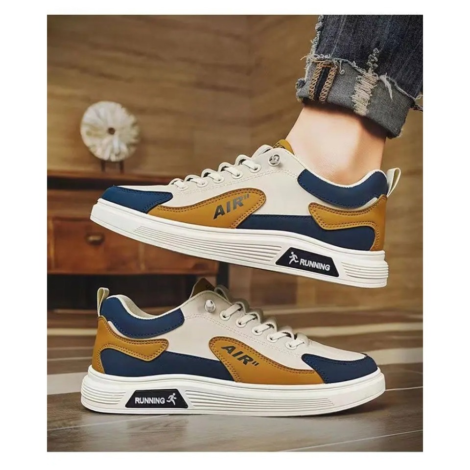 NEW  Spring and Autumn New Men's Shoes Leather Low cut Fashion Trendy Running Sports Men's Casual Trendy Shoes