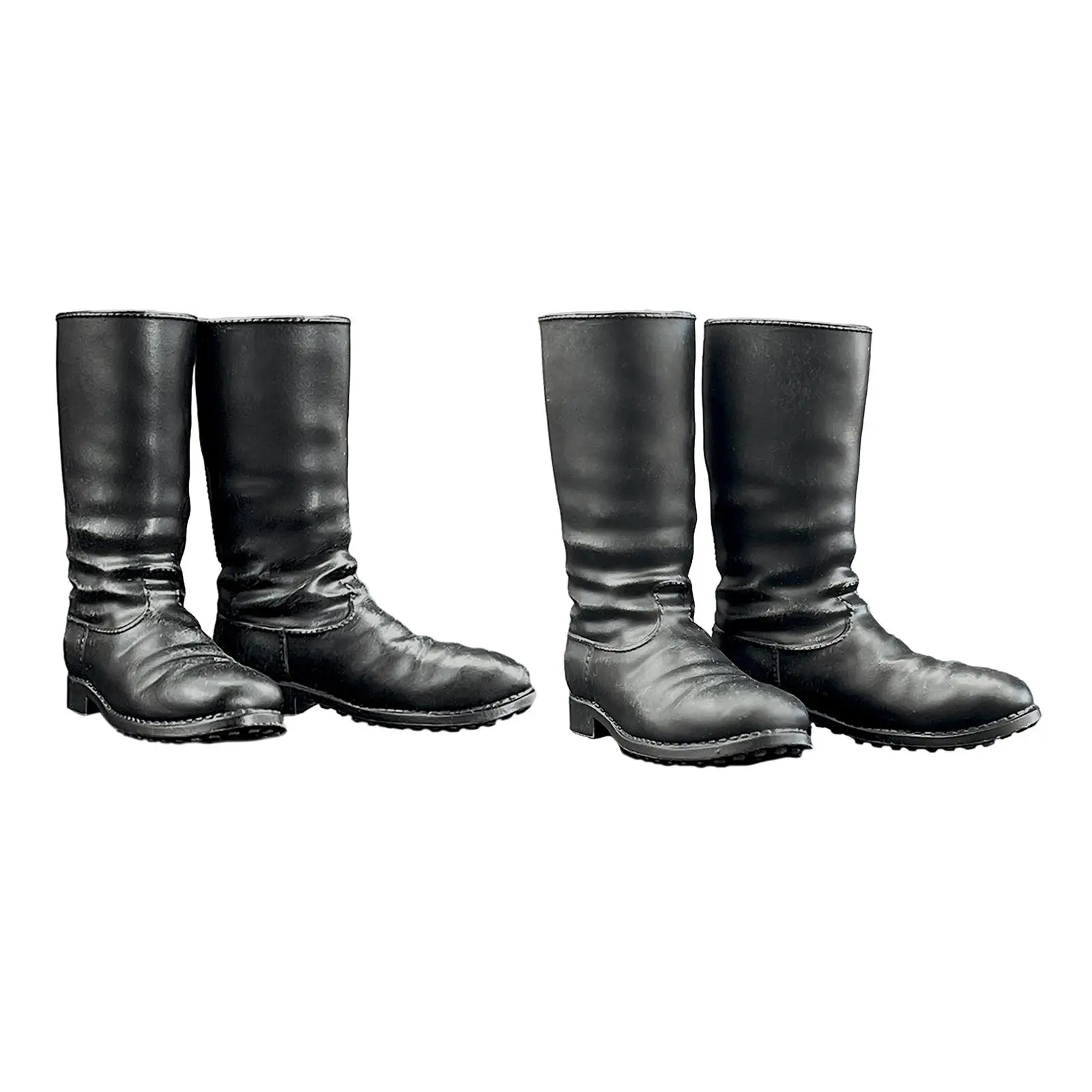 

1/6 Scale Figure Boots Casual Fashion Boots Trend Black Miniature Shoes Soldier Accessory for 12in Action Figures Doll Model