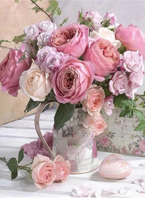 5D Diamond Painting Flower Full Diamond Tulip Rose DIY Diamond Mosaic Art Painting Cross Stitch Rhinestone Embroidery Home Decor CY-HH00059AE6
