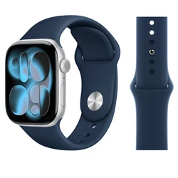 Versatile Silicone Watch Strap Bracelet in Multiple Sizes - 38 40 41 S10 - 42mm ML (Abyss blue)