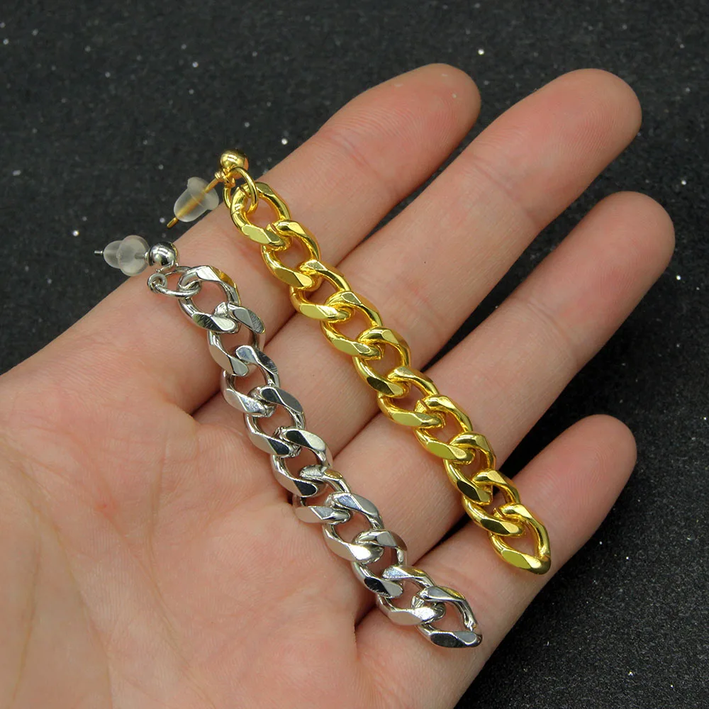 New Fashion Punk Men Cuban Chain Earrings Anime Tokyo Revengers Kokonoi​ Hajime Cosplay Ear Clips For Women Harajuku Jewelry