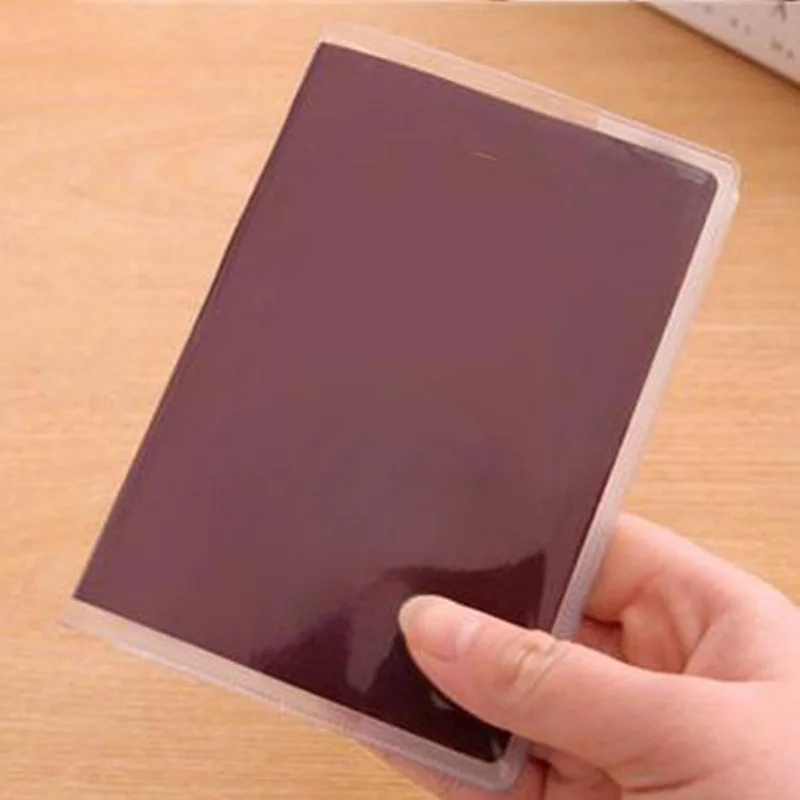 1PC Passport Protective Cover Transparent Frosted, PVC Material Waterproof Document Case - 4