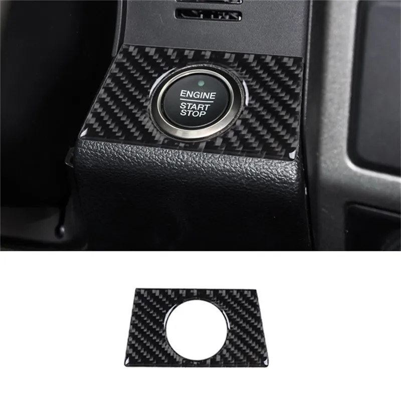

Carbon Fiber Sticker Start Button Cover Trim For Ford F-150 2015 2016 2017 With 8-Inch Touch Car Interior Decorative Accessories