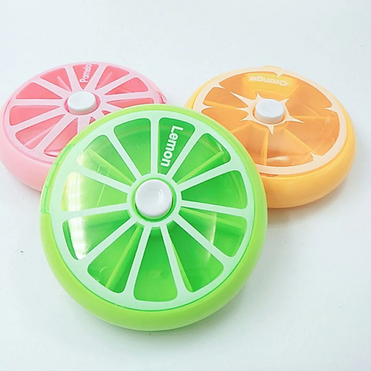 3 шт. портативный круглый держатель для витаминов 7 ячеек |