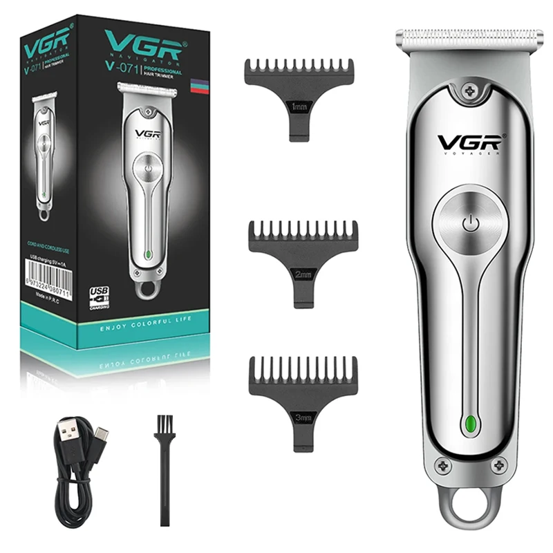 Hair Clipper Rechargeable Cordless Electric Barber 0mm Cutting Blade For Men V-071 hair clipper,hair trimmer