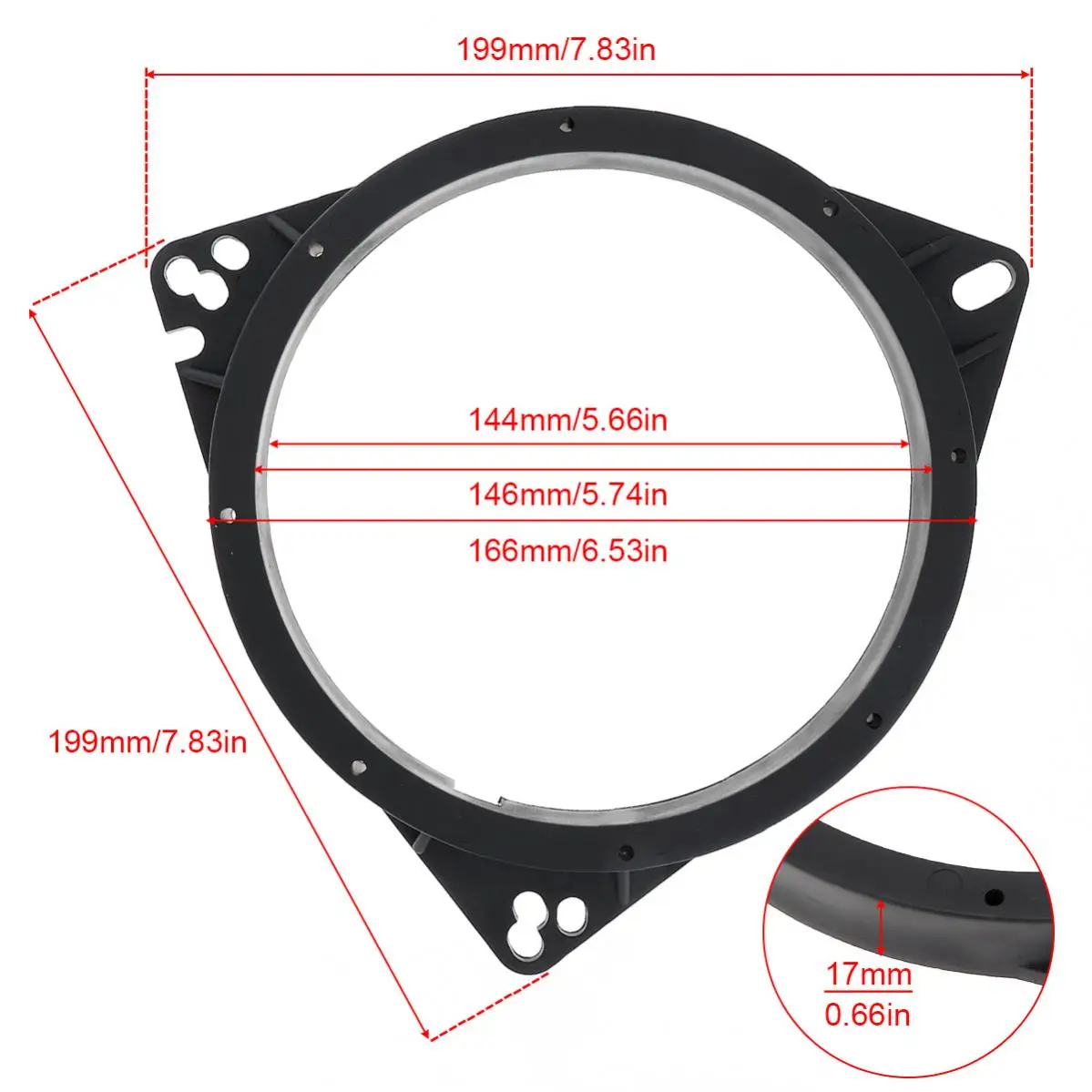 2 Pcs Waterproof Quakeproof Plastic Speaker Gasket Solid Washer Adapters Brackets Speaker Mounts Plates