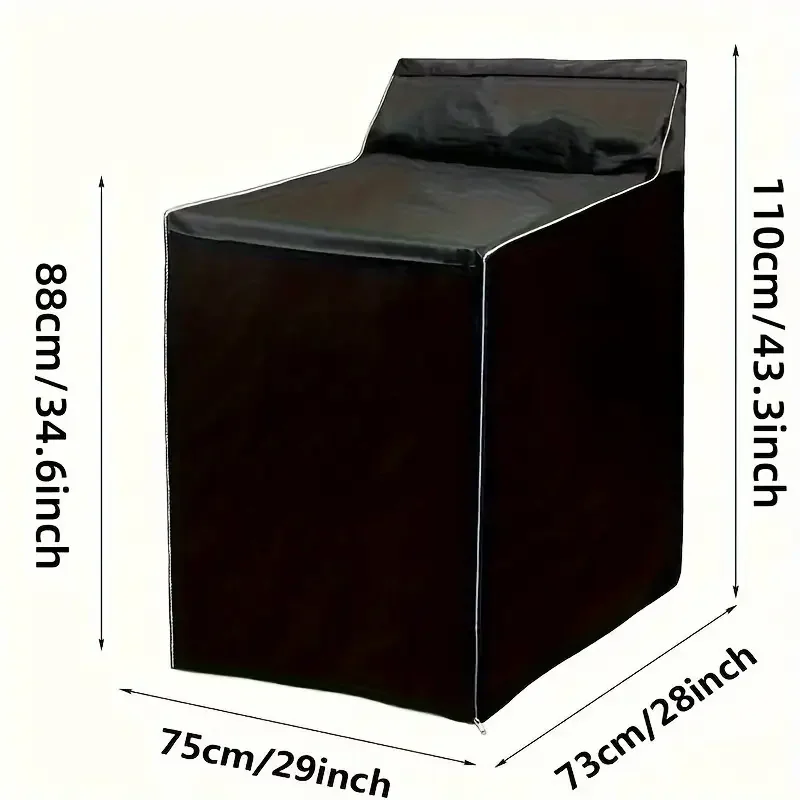 American Roller Top Load Washing Machine Shield-Waterproof Sun Protection Dust Cover-For Front Opening Washer/Dryer