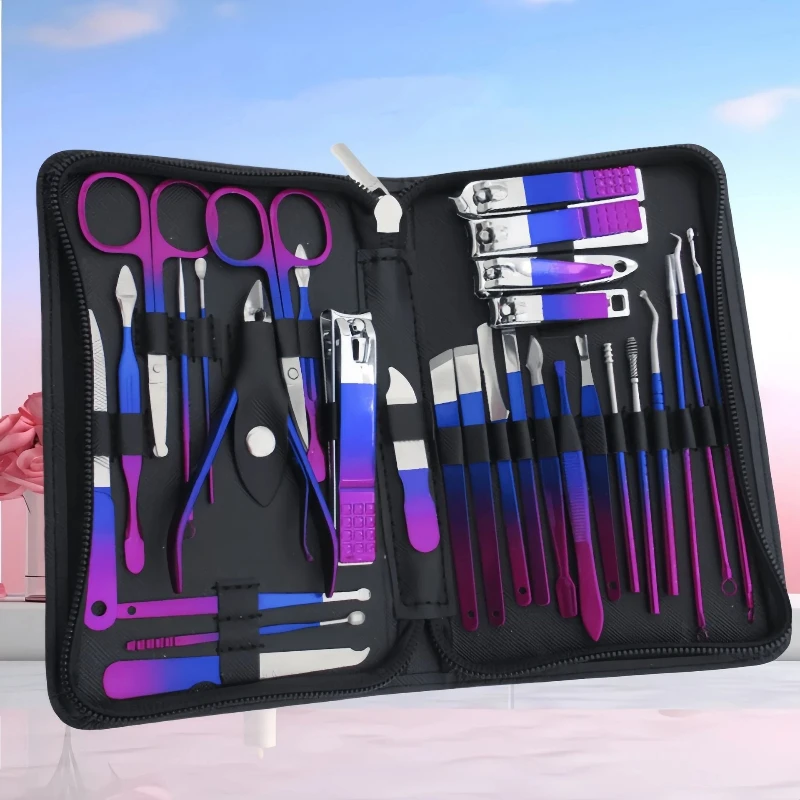 Manicure pedicure kit Classic Professional Stainless Steel Precision Nail Care Travel Case Nail Clipper Scissor