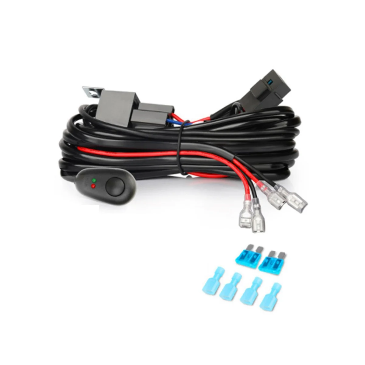 

Wiring Harness Kit for 2 Light Fuse On-Off Switch 12V 40A Relay 180 W/ 300W for 4-52 Inch Led Work Light