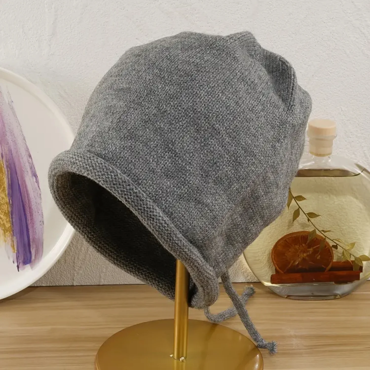 Handmade Slouchy Knit Beanie Cap for Women