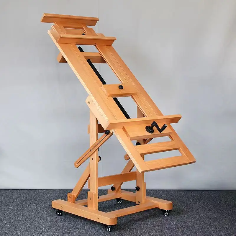 Luxury Solid Oak Wooden Easel Angled Floor Stand 24 Wide x 67 High