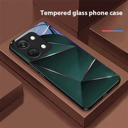 Geometric Prism Black Tempered Glass Hard Shell Phone Case for OnePlus 10T 5G (BLH-BLH24112815)