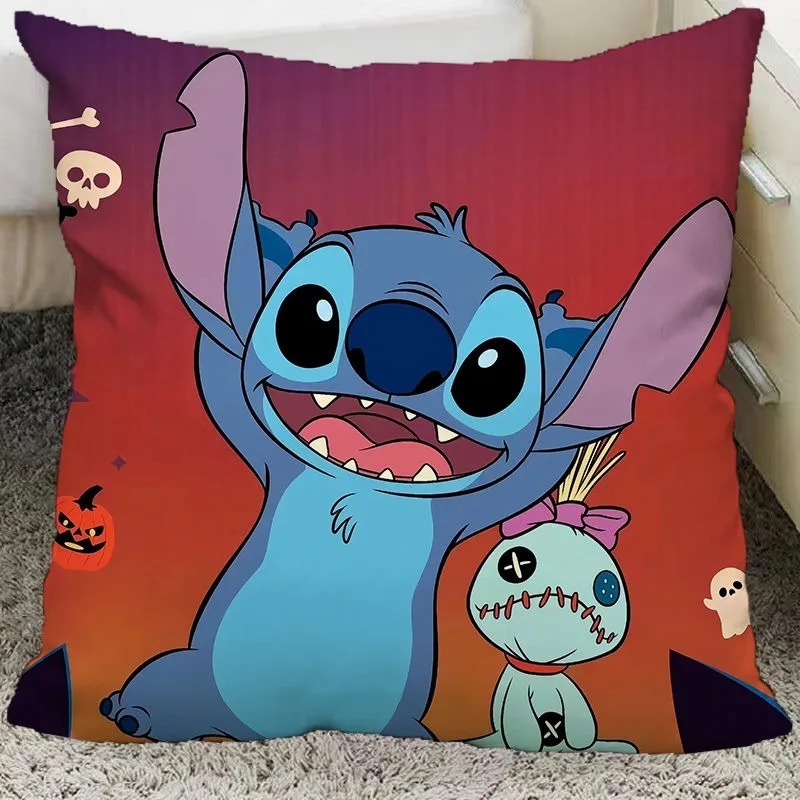 Cute interstellar baby Stitch pillow cover polyester material living room sofa cushion cover bedroom room home decoration 5