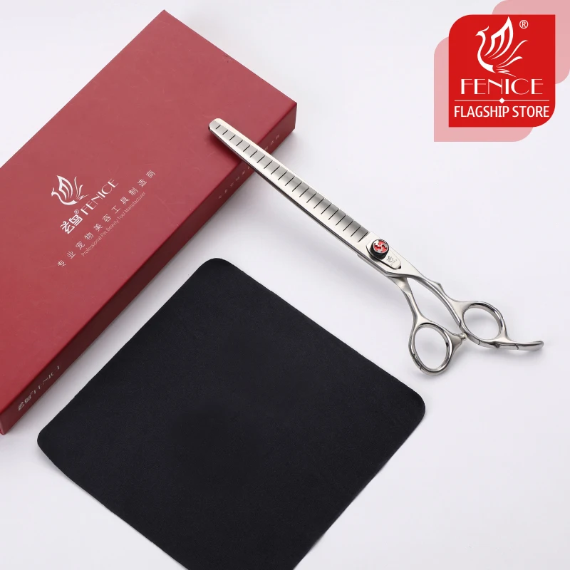 Dog Grooming Cutting Thinning Scissors 7.0/7.5 inch Professional Thinning Rate 75% Shears For Pet Groomer Fenice