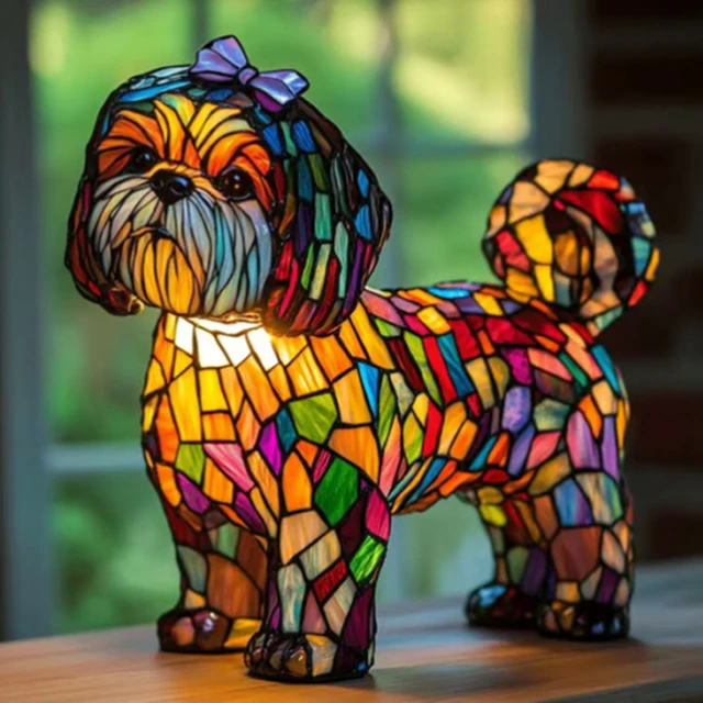 Nouveau Animal résine veilleuse LED lampe de chevet mignon lampe de chevet pour salon chambre veilleuse décoration de la maison cadeau 2025 4