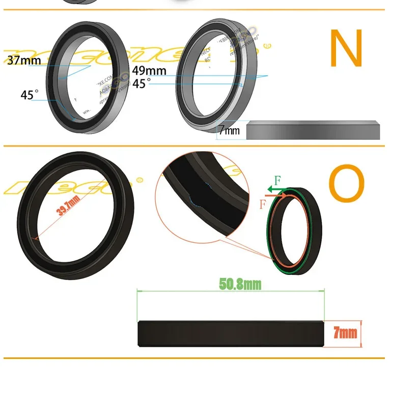 Neco Bearing Road Bike MTB Headset Bearing 38 39 41 41.8 43.8 44 46.8 46.9 47 48.9 49 50.8 51 51.8 52 mm for Giant bicycle ball bearing,bike headset bearings