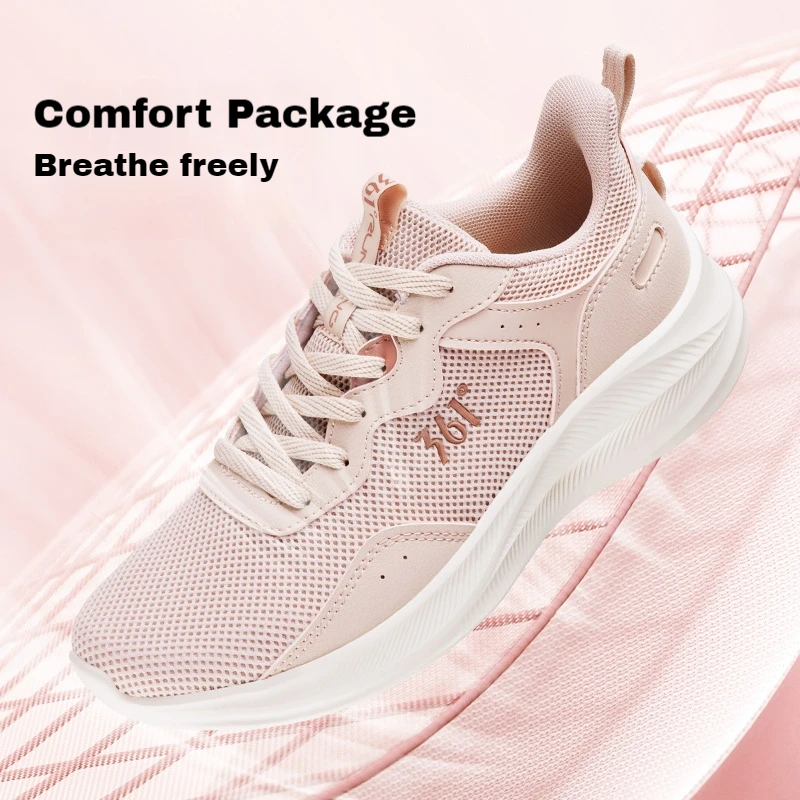 361 Degrees Women Running Sports Shoes Casual Winter Comfortable Breathable Lightweight Non-Slip Entry-Level Sneakers 682422248F
