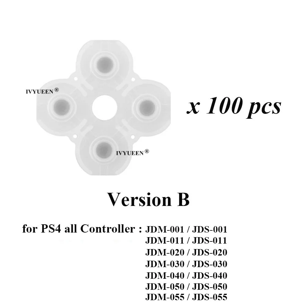 100 PCS Conductive Rubber Adhesive Pads for PlayStation Controllers