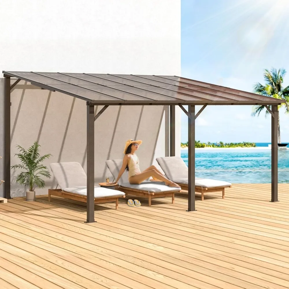 Description Picture 4 of itemGazebo, Outdoor Gazebos on Clearance with Aluminum Frame, Wall Mounted Gazebo & Pergola, Lean to Gazebo Awnings