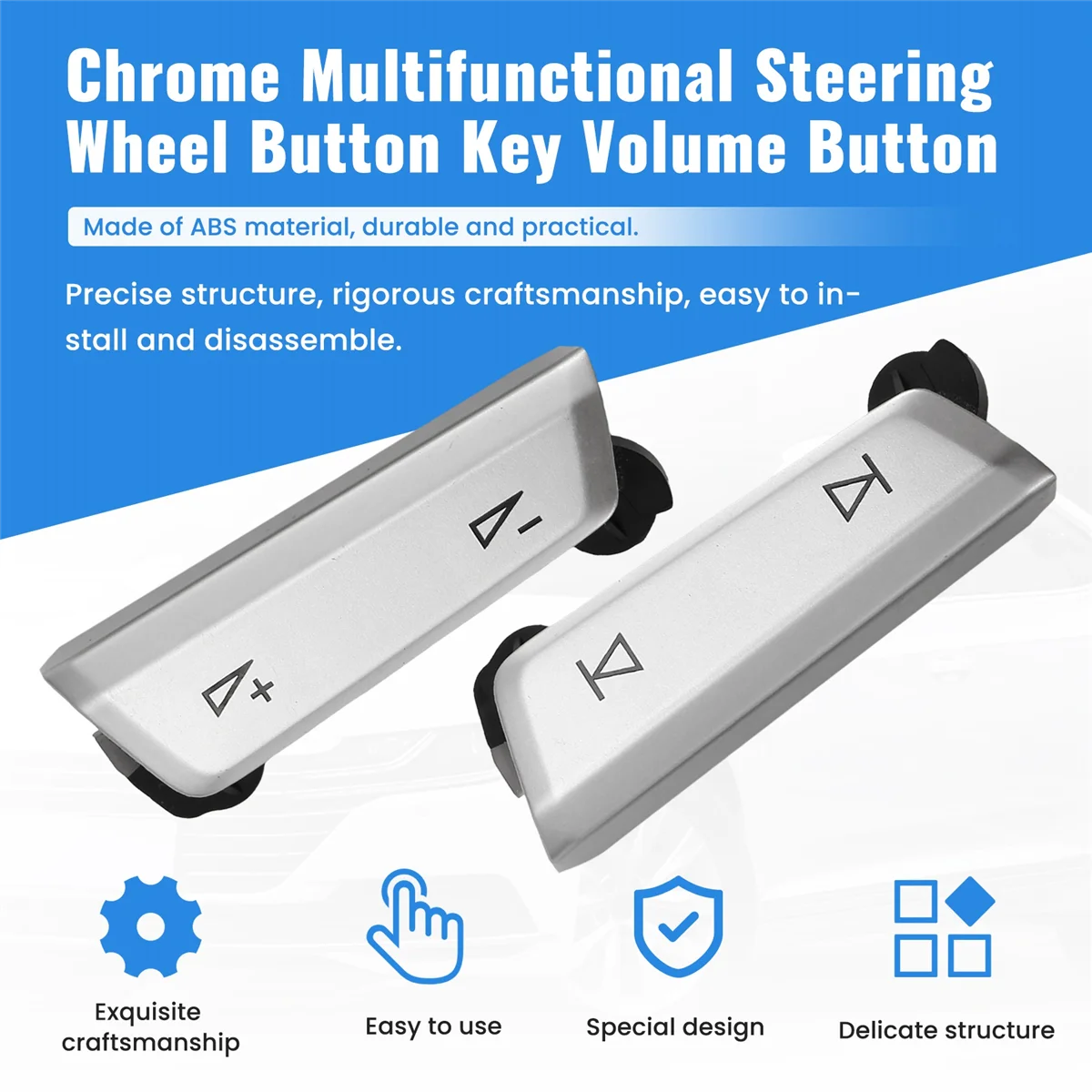Chrome Multifunctional Steering Wheel Button Key Volume Button for VW Golf 8 MK8 Passat B8 PA T ROC 30D959442J