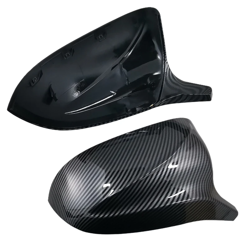 Carbon Fiber Style Side Mirror Cover Caps – For 2018-2022 BMW X3 X4 X5 X6 X7, Left + Right