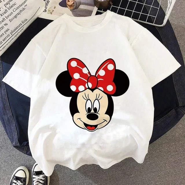 thumbnail image 1 of Camisetas de algodón para niños de Mickey Minnie Mouse, camisetas de verano para niños, camisetas de dibujos animados de Disney para niños, camisetas de anime kawaii para niños y niñas, 1 of 5