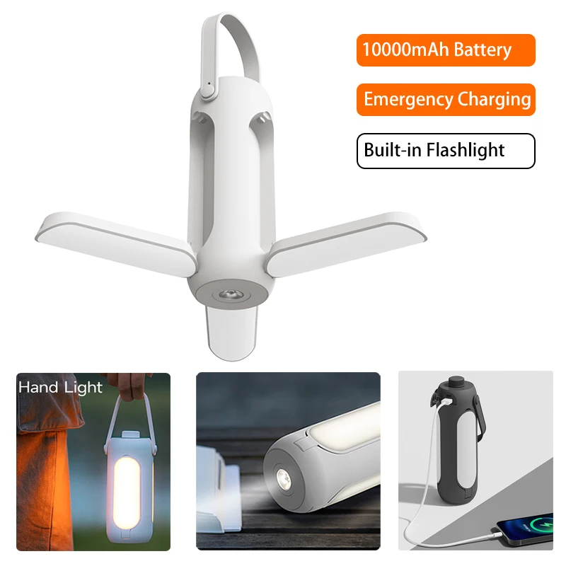 

Xiaomi Portable Tent Lamp 10000mAh Battery Lantern BBQ Camping Light Outdoor Bulb USB Rechargeable LED Emergency Lights Patio