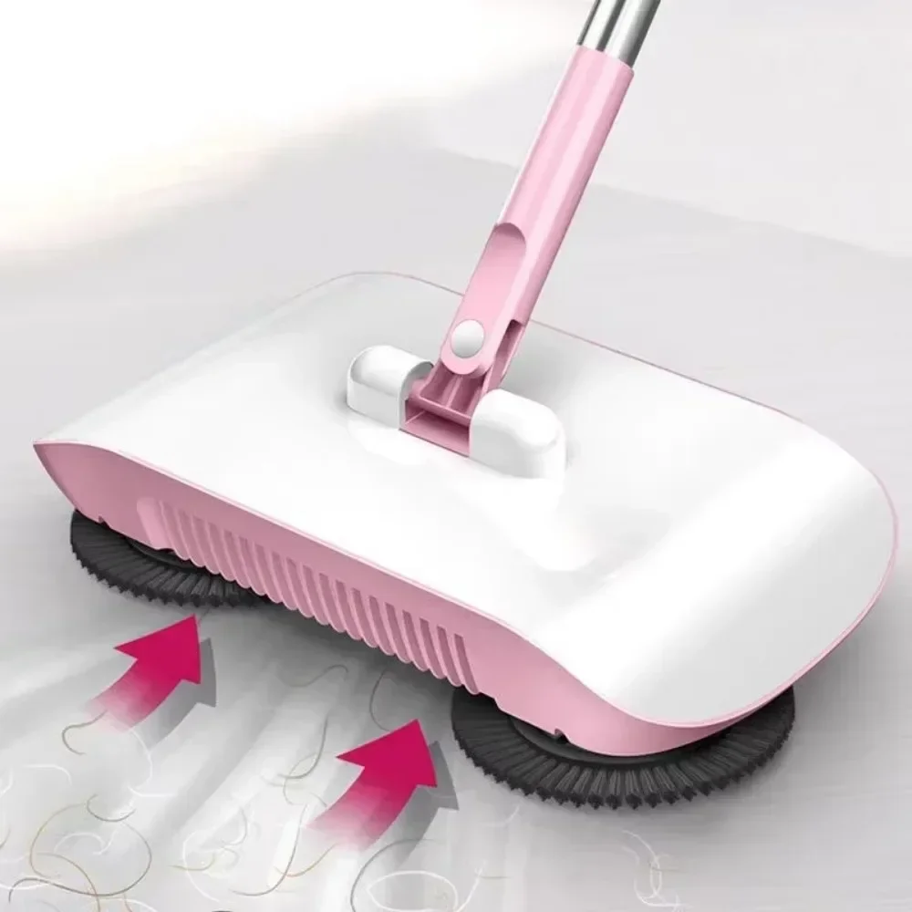 2-in-1 Push Broom & Mop Combo Walk-Behind Floor Sweeper 6