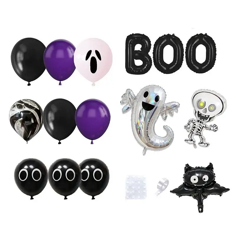 

Halloween Balloons Garland Kit Halloween Theme Balloon Arch Latex Pumpkin Balloon Halloween Themed Party Decorations Bat Ghost