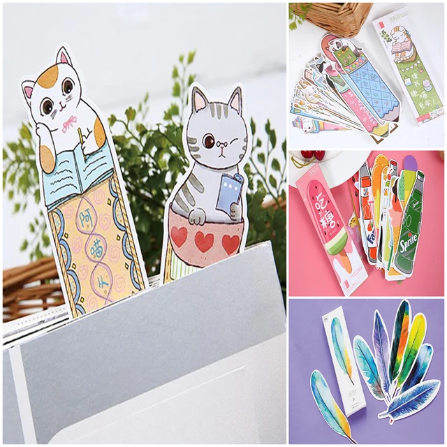 Colorful Feather Paper Bookmarks - Kawaii Pen Shop - Cutsy World