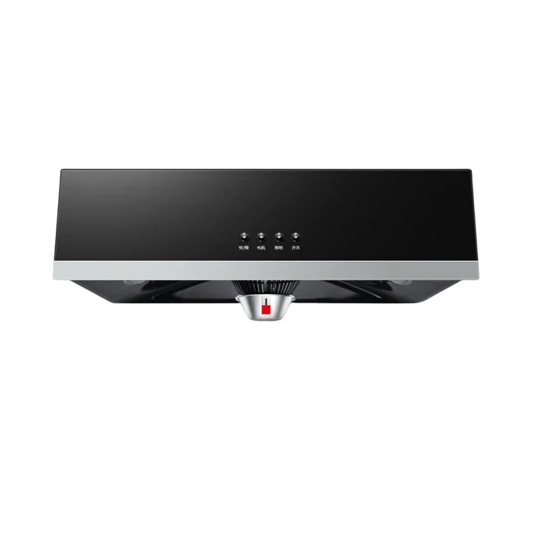 180W Home Kitchen Range Hood Tempered Glass Large Suction Range Hood Top Suction Automatic Cleaning