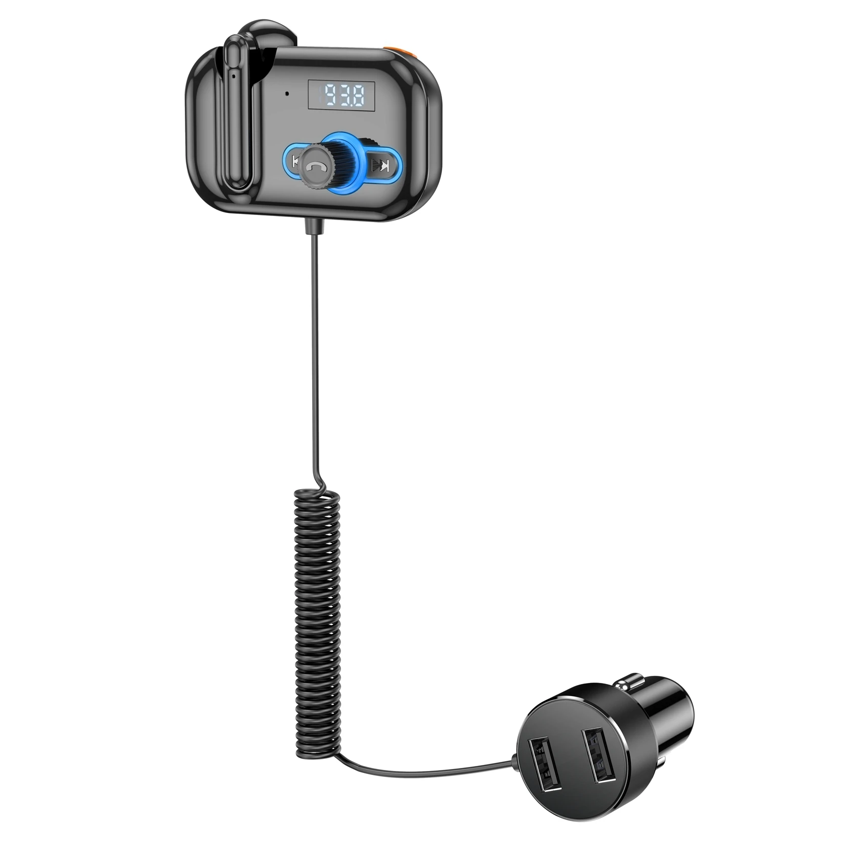 

Bluetooth 5,0 гарнитура FM-передатчик автомобильный беспроводной радиоадаптер USB быстрое зарядное устройство Громкая связь MP3 музыкальный плеер