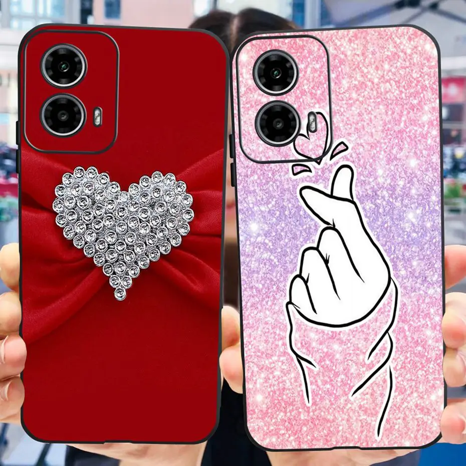 Cute Love Pattern Soft Silicone Phone Case - Stylish & Durable Back Cover
