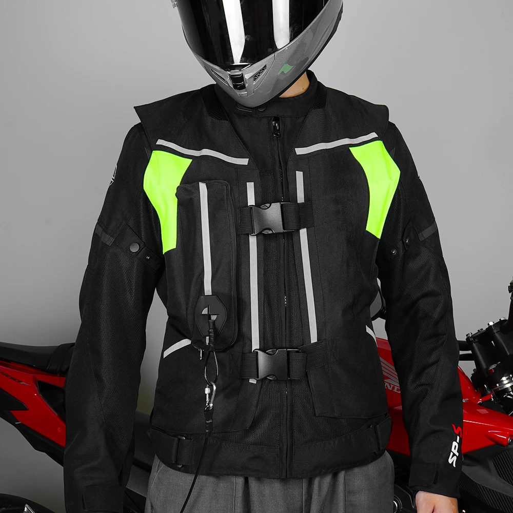 새로운 오토바이 에어백 낙하 방지 야외 라이딩 오프로드 레이싱 라이딩 안전 재킷 에어백 CE 인증