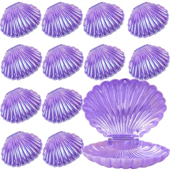 5/10pcs Colorful Shell Candy Boxes Mermaid Birthday Party Biscuit Gift Packaging Jewelry Storage Box Baby Shower Wedding Decor 1