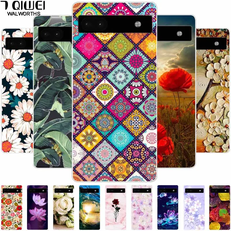 Per Google Pixel 7 5G Pixel6A 7Pro Custodia In Silicone Soft Blossom Tpu Cover Per Google Pixel 7 Pro Capa Clear Bumpers Coque