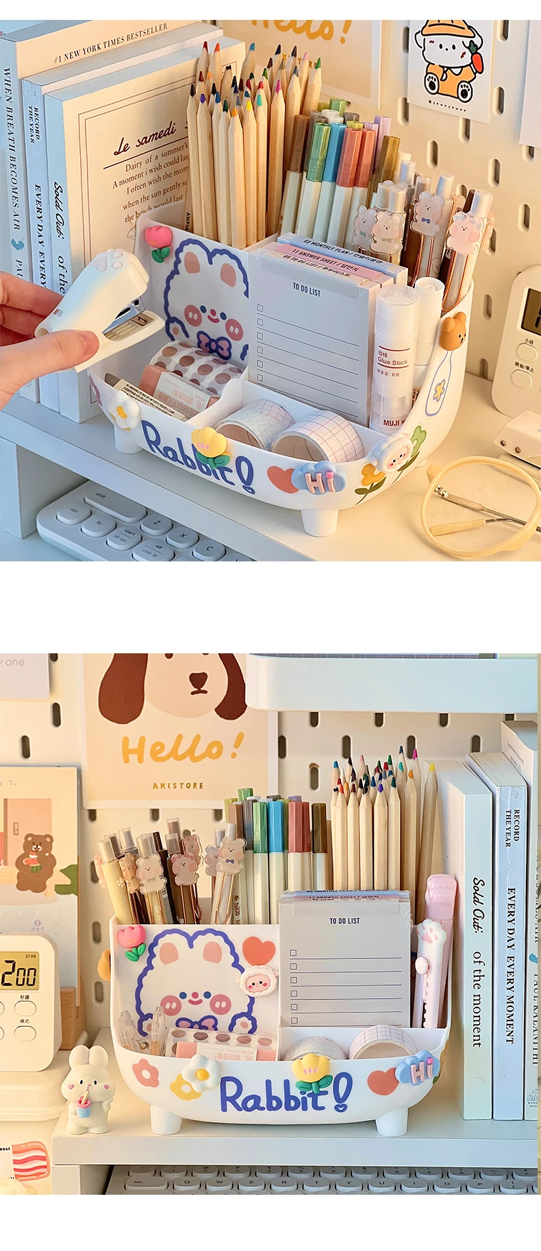 Estuches De Lápices Portalápices Creativo Para Niña Kawaii Caja De  Almacenamiento De Escritorio Papelería De Gran Capacidad Organizador De  Escritorio Lindo Suministros Escolares 230926 De 9,17 €