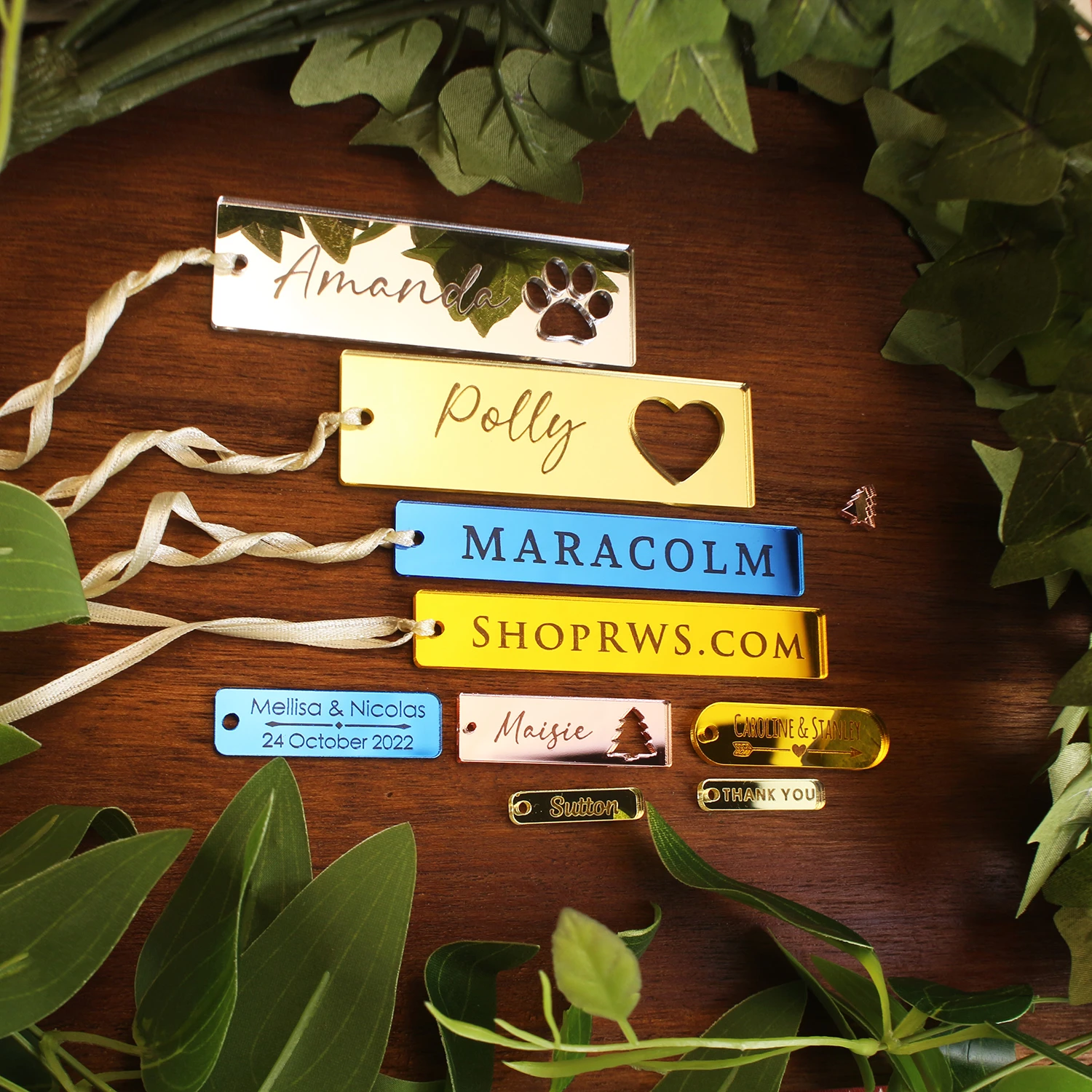 Personalized Wedding Souvenirs Personalized Name Tags Acrylic 25pcs
