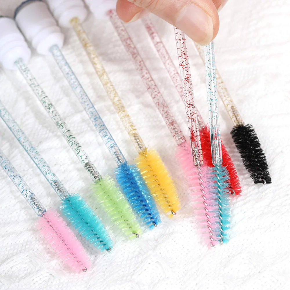 1Pcs Reusable Eyelash Brush With Dustproof Tube Portable Mascara Applicator False Eye Lash Eyebrow Brush Daily Makeup Tool eyelashes brush,eyelashes brush comb