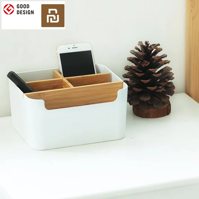 Youpin Wood BOX Detachable Organiser Box Bathroom Cosmetic Storage Box Wood ABS Case For Smart Home
