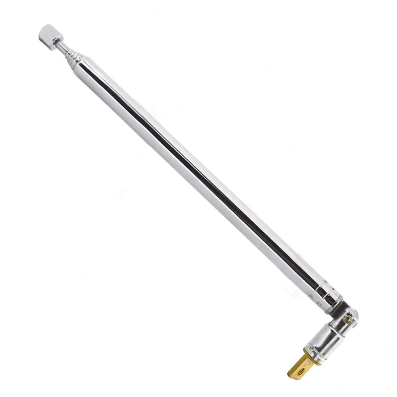 1Pc AM FM Radio Universal Antenna 7 Sections Telescopic Stainless Steel