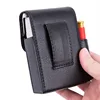 Men Supplies Smoker Smoke Tools Cigarette Box Lighter Holder Cigar Case Name Card Storage Container Nice Gift PU Leather 5