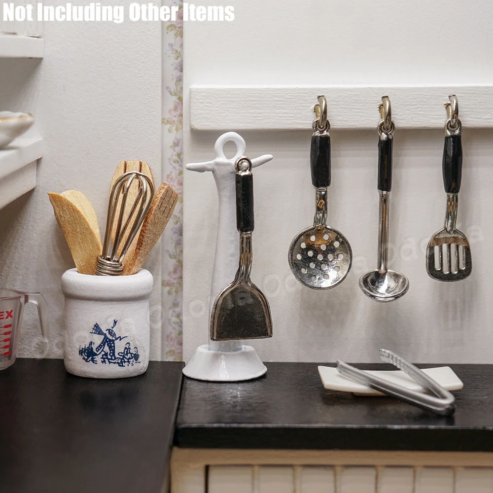 Dollhouse Mini Kitchen Utensils Kitchen + Knife Holder + Pocket